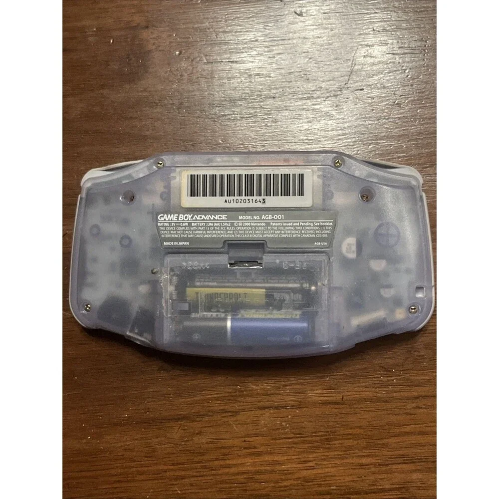 Nintendo Game Boy Advance Console System - Clear Glacier